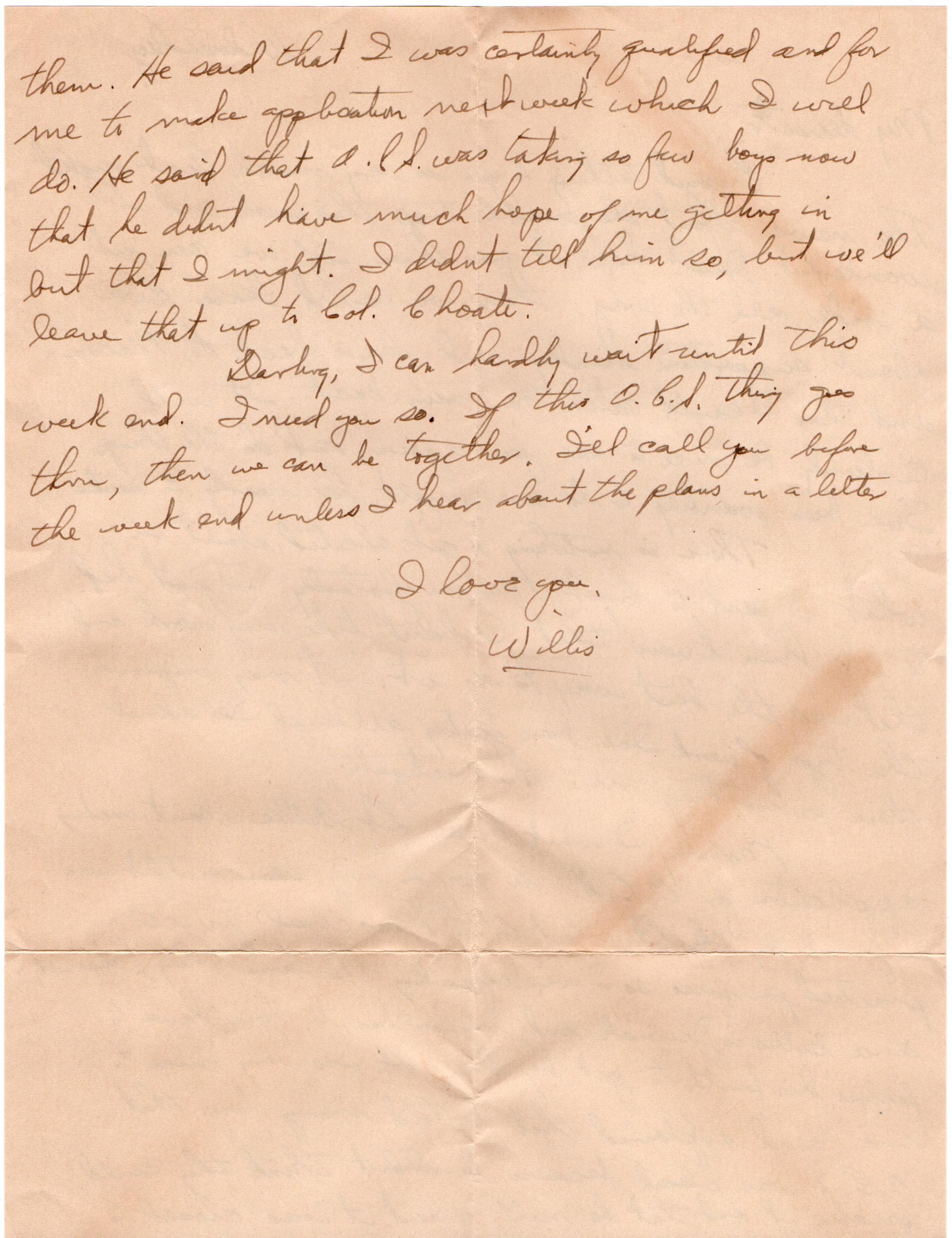 May 3, 1944: Back of letter