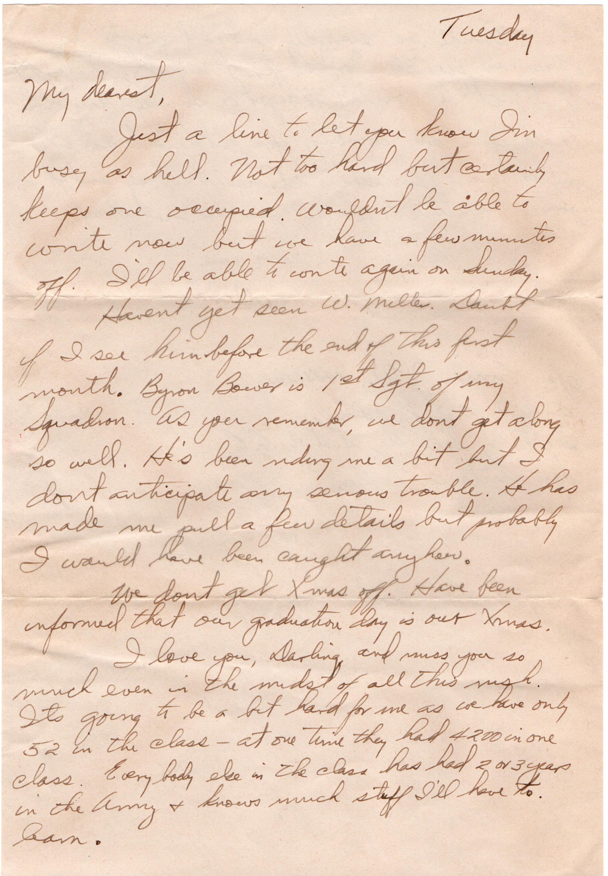 October 4, 1944: Front of letter