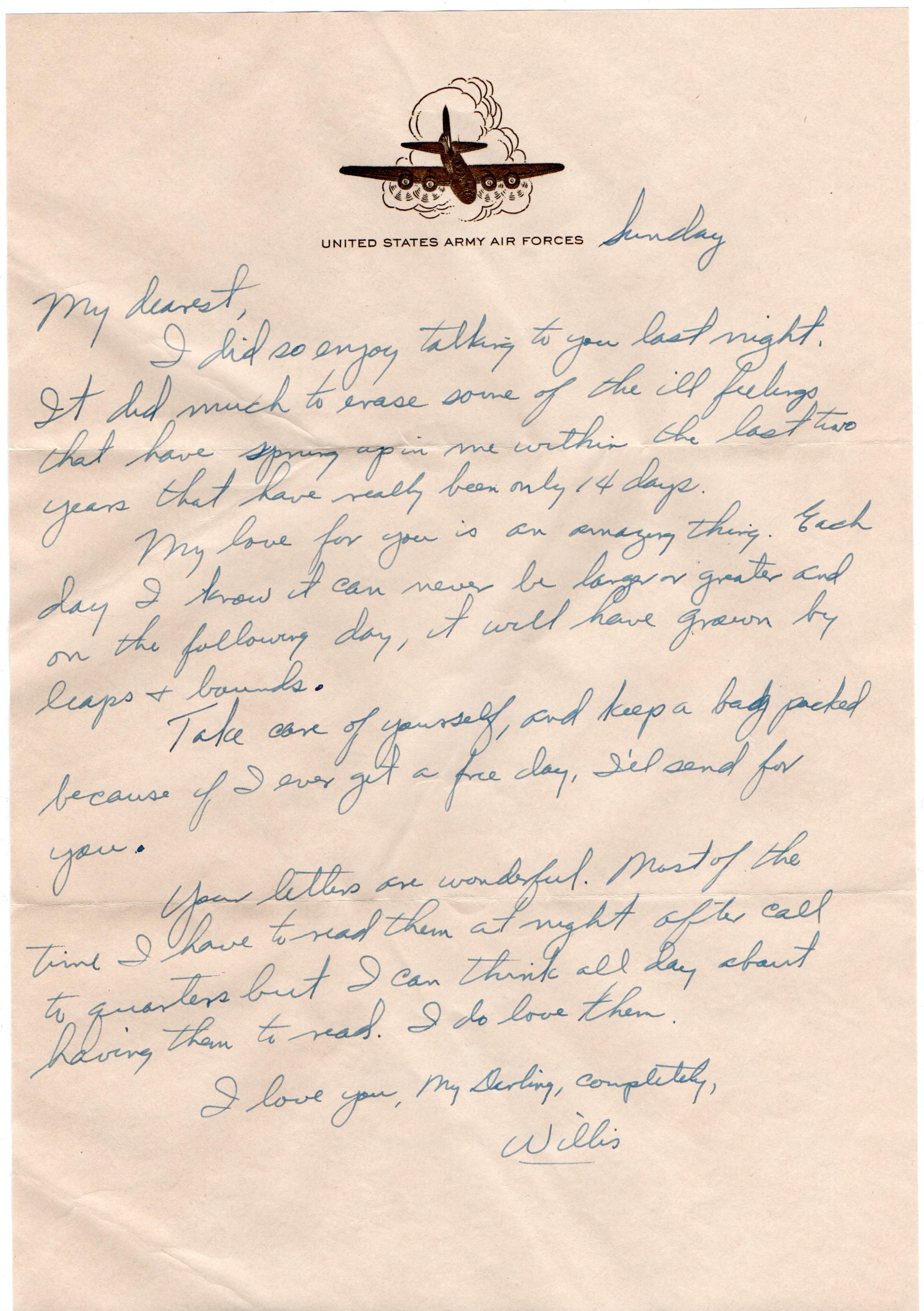 October 16, 1944: Front of letter