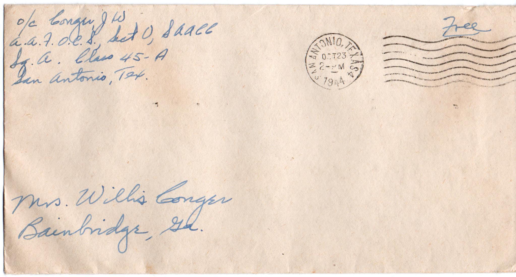 Letter dated October 23, 1944