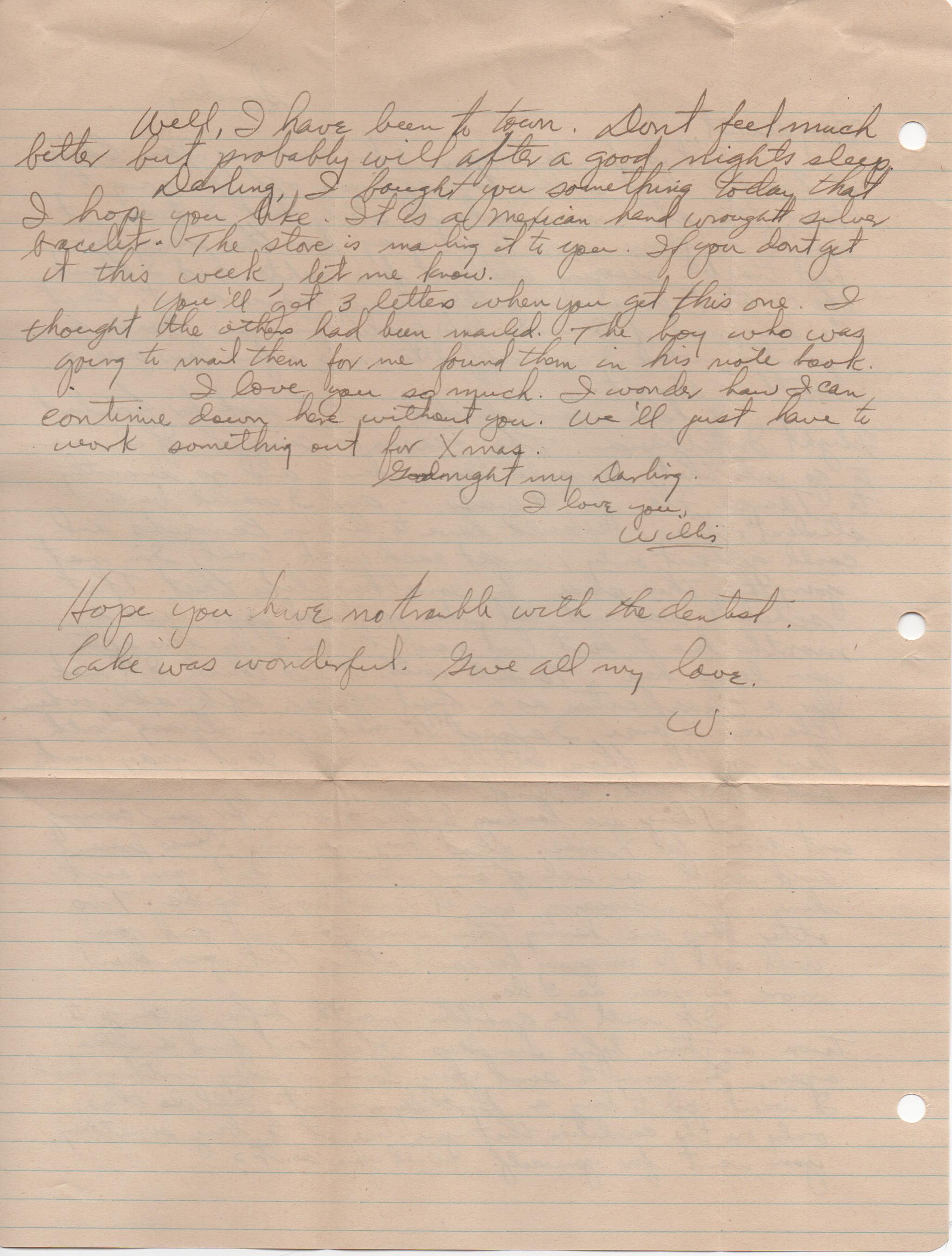 November 6, 1944: Back of letter