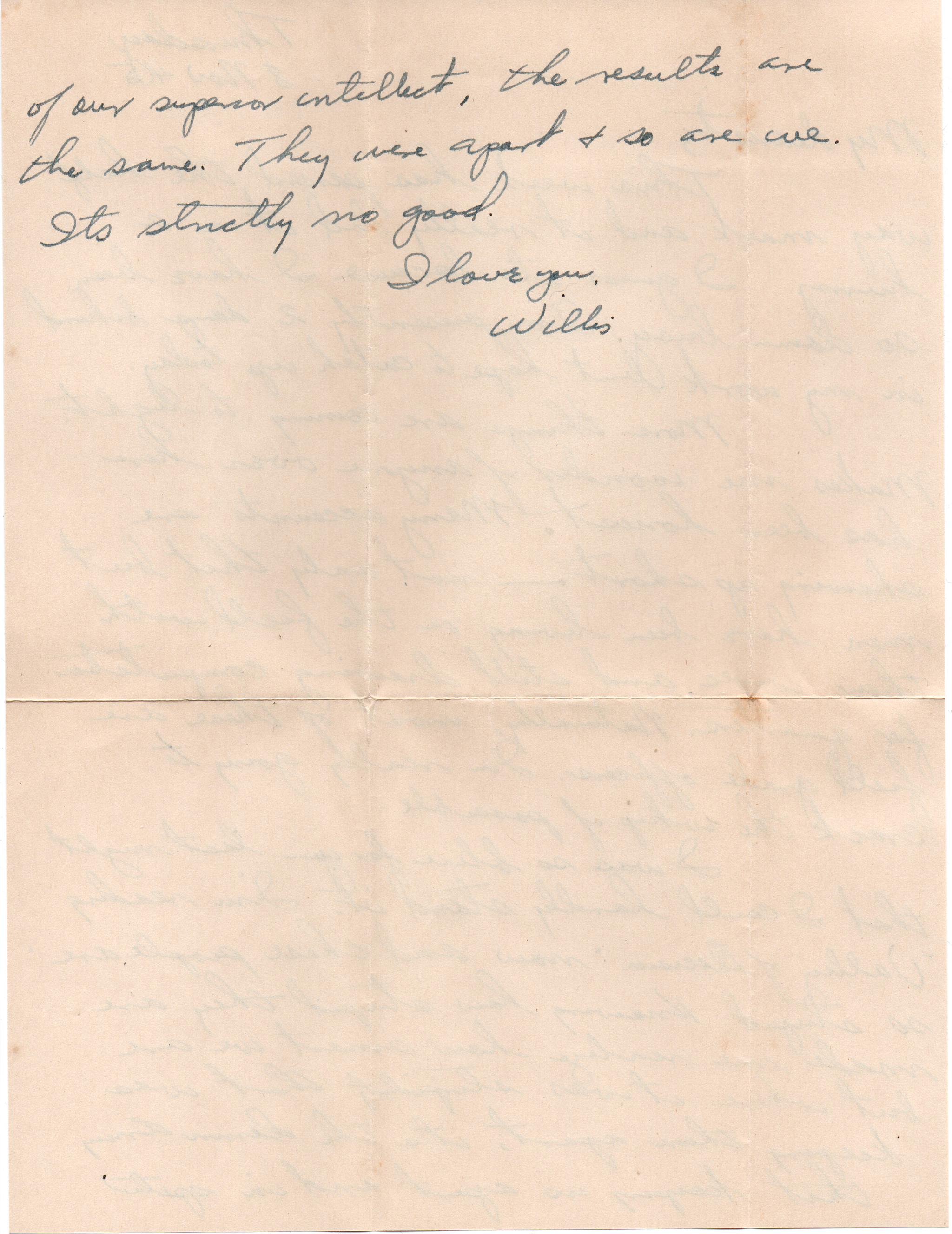 November 8, 1945: Back of letter