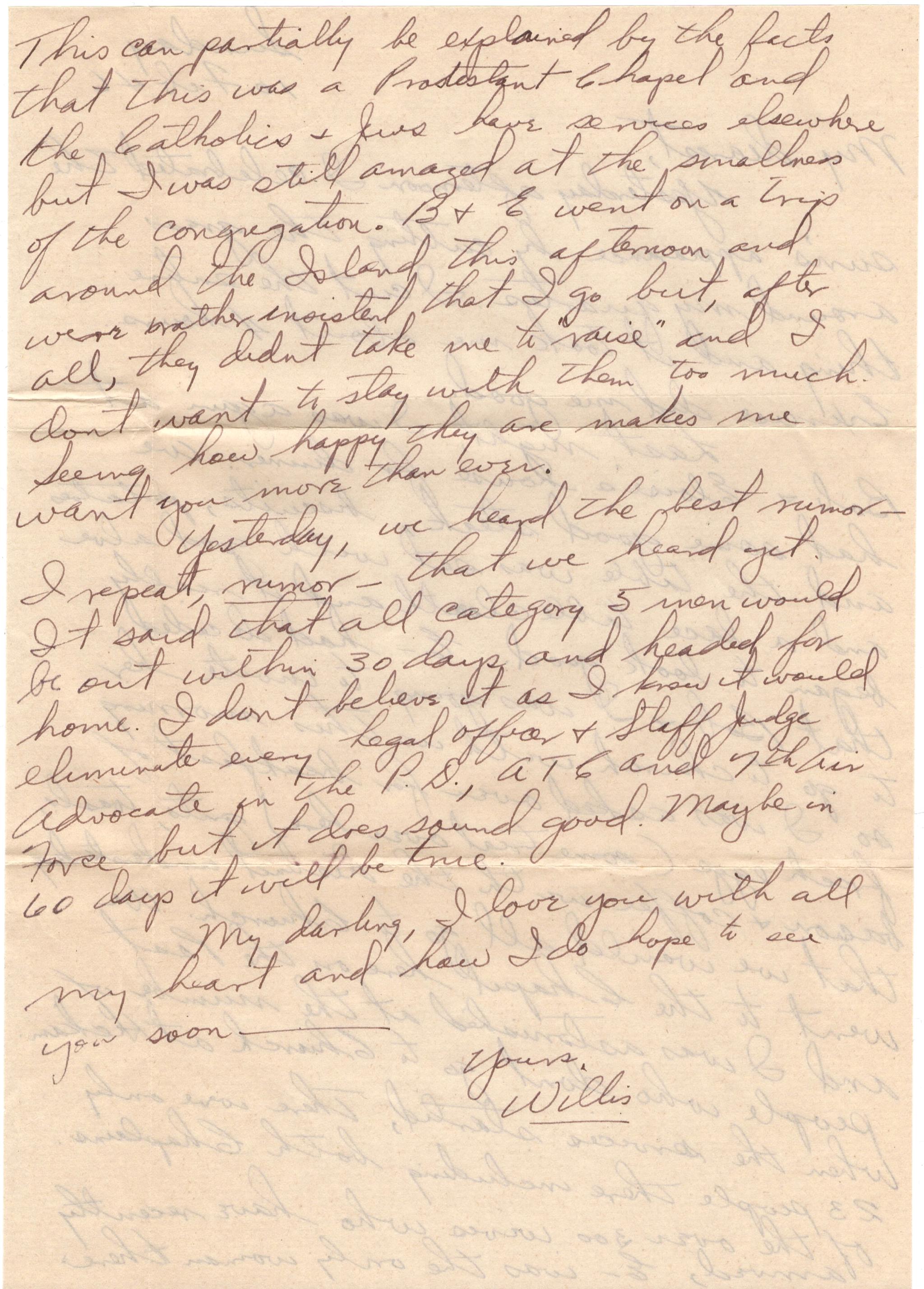 February 10, 1946: Back of letter