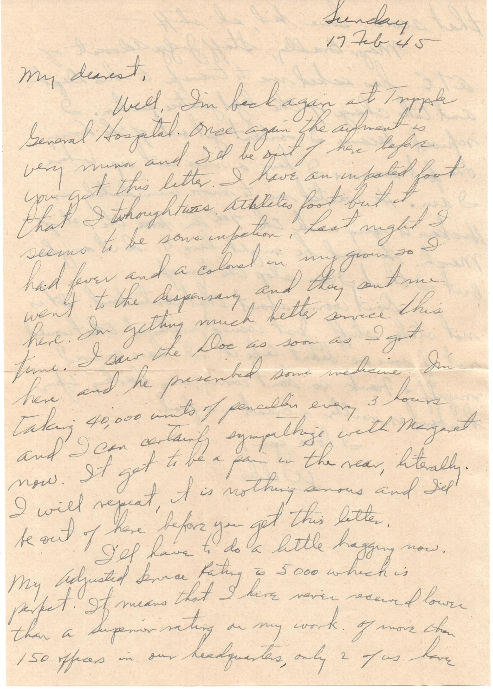 February 17, 1946: Front of letter