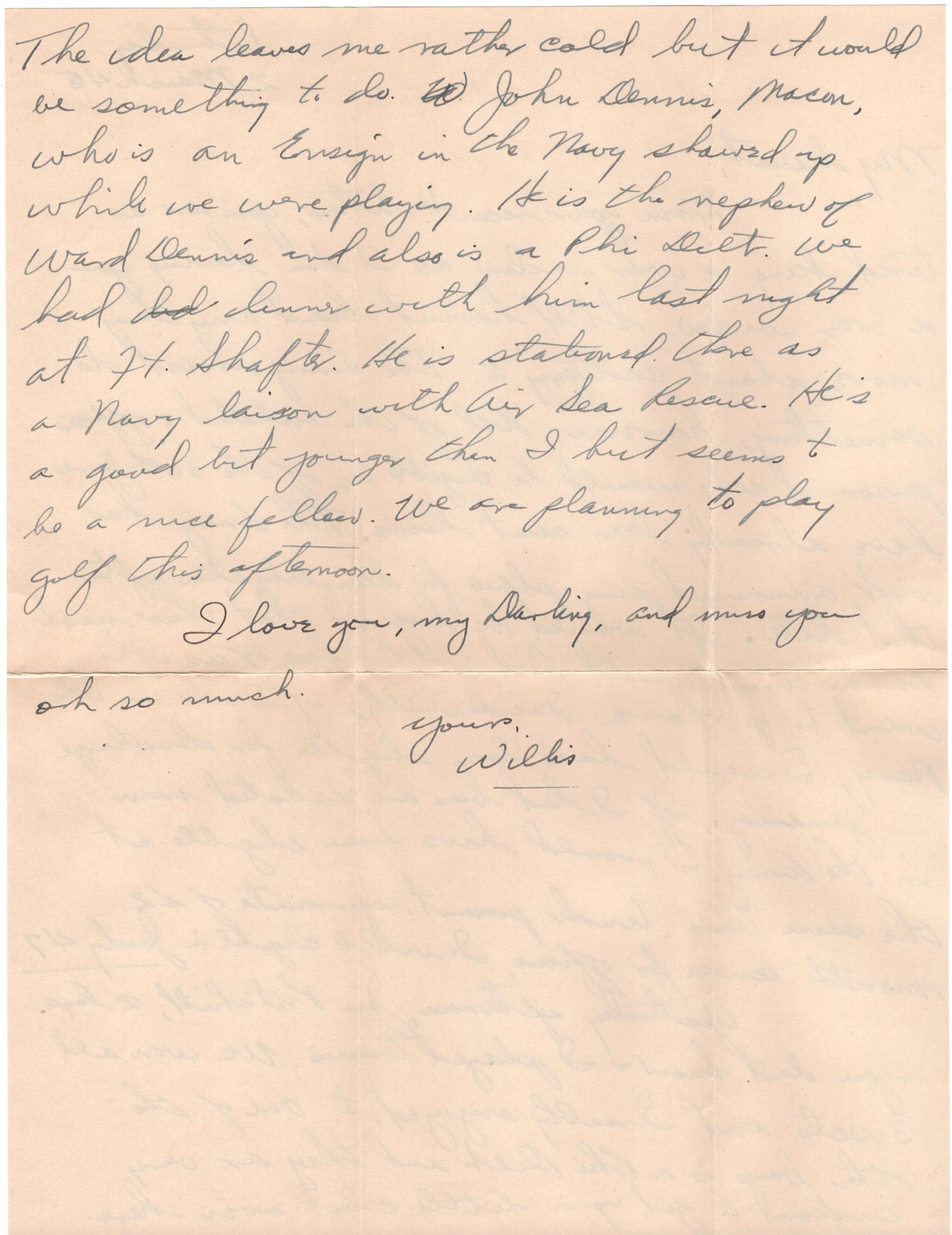 March 2, 1946: Back of letter