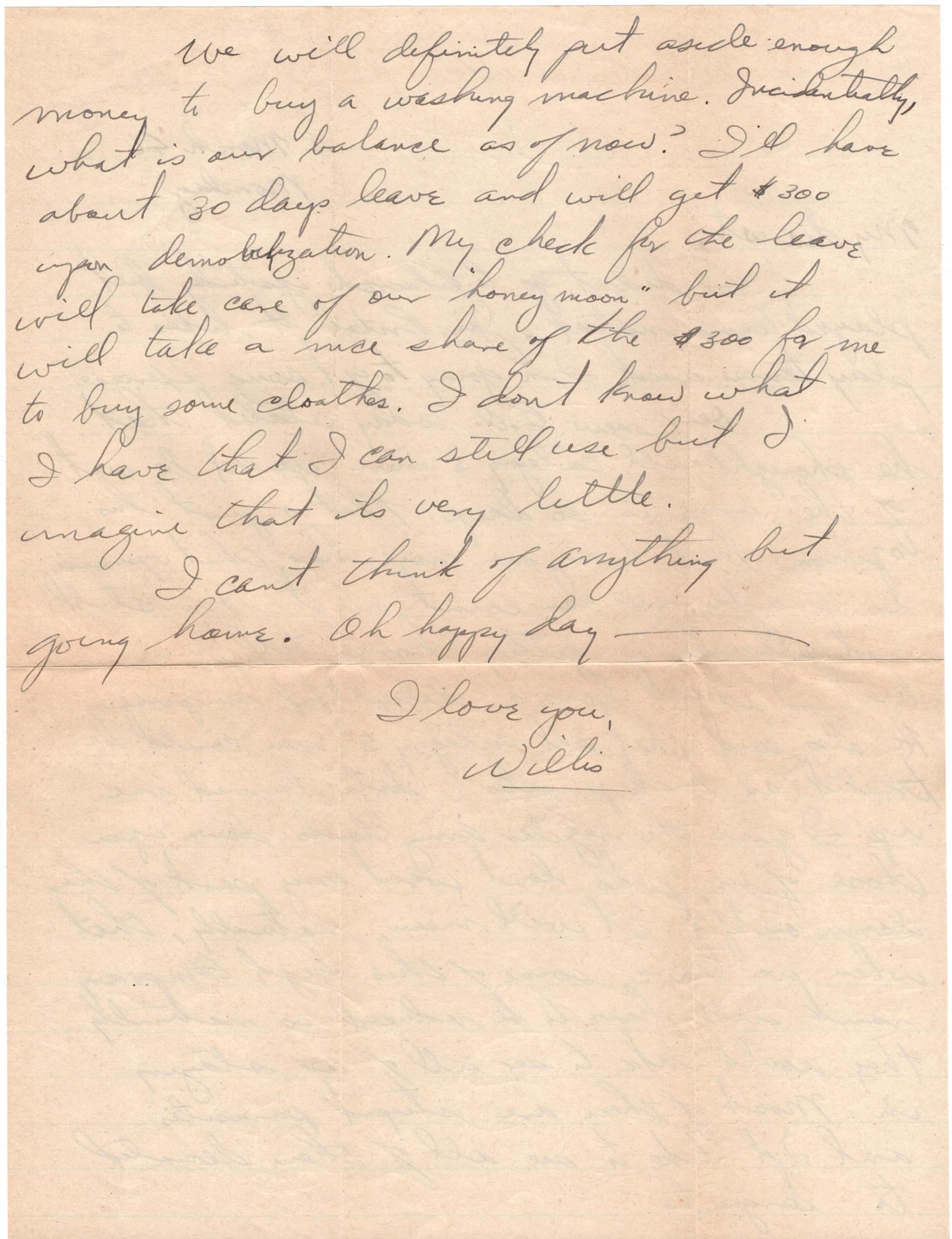 March 4, 1946: Back of letter