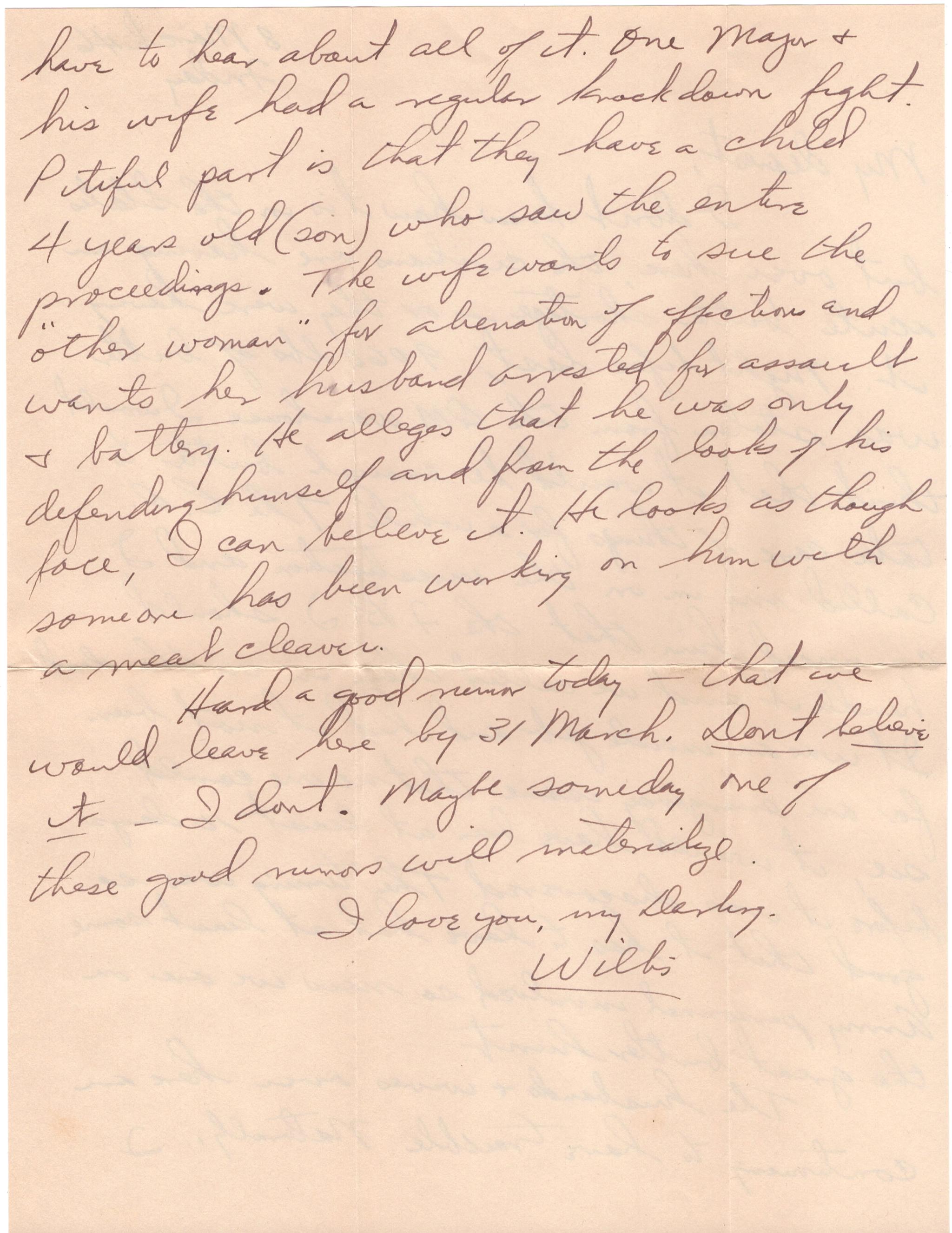 March 8, 1946: Back of letter