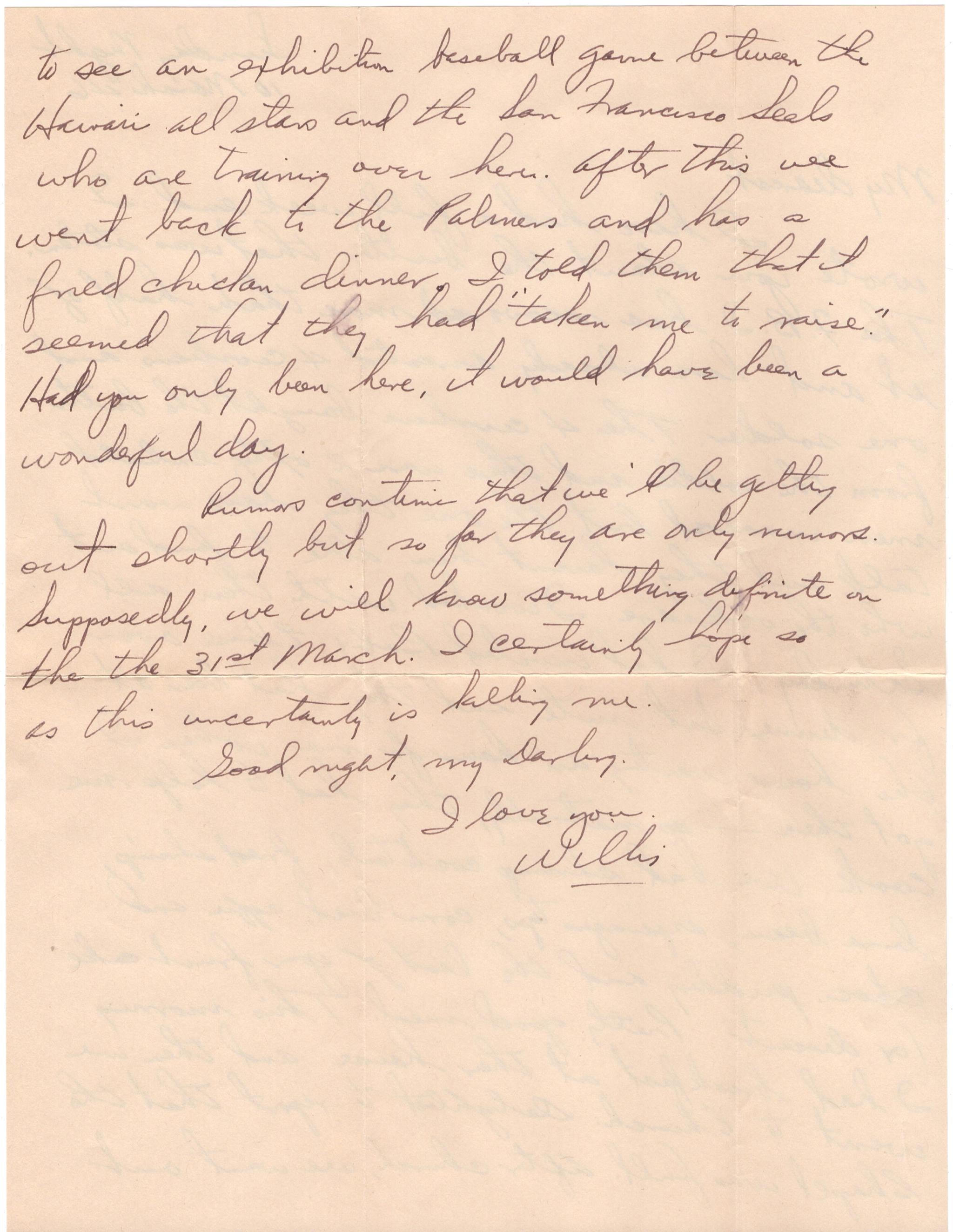 March 10, 1946: Back of letter