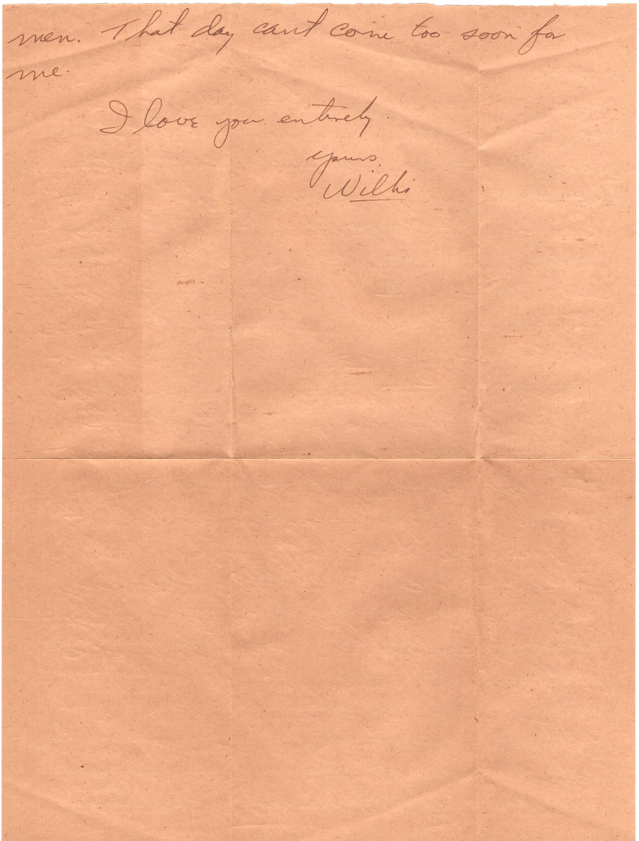 March 16, 1946: Back of letter