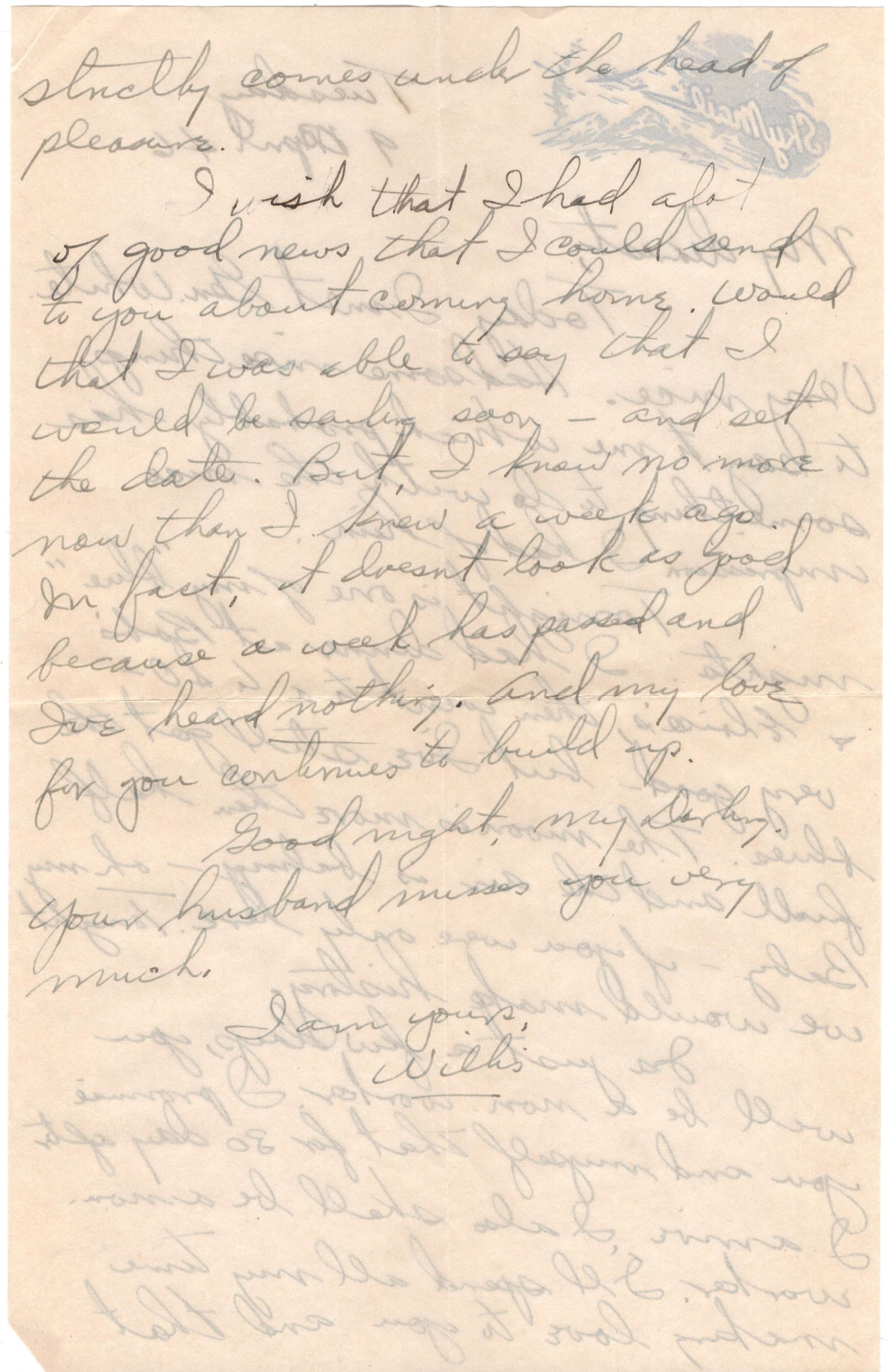 April 9, 1946: Back of letter