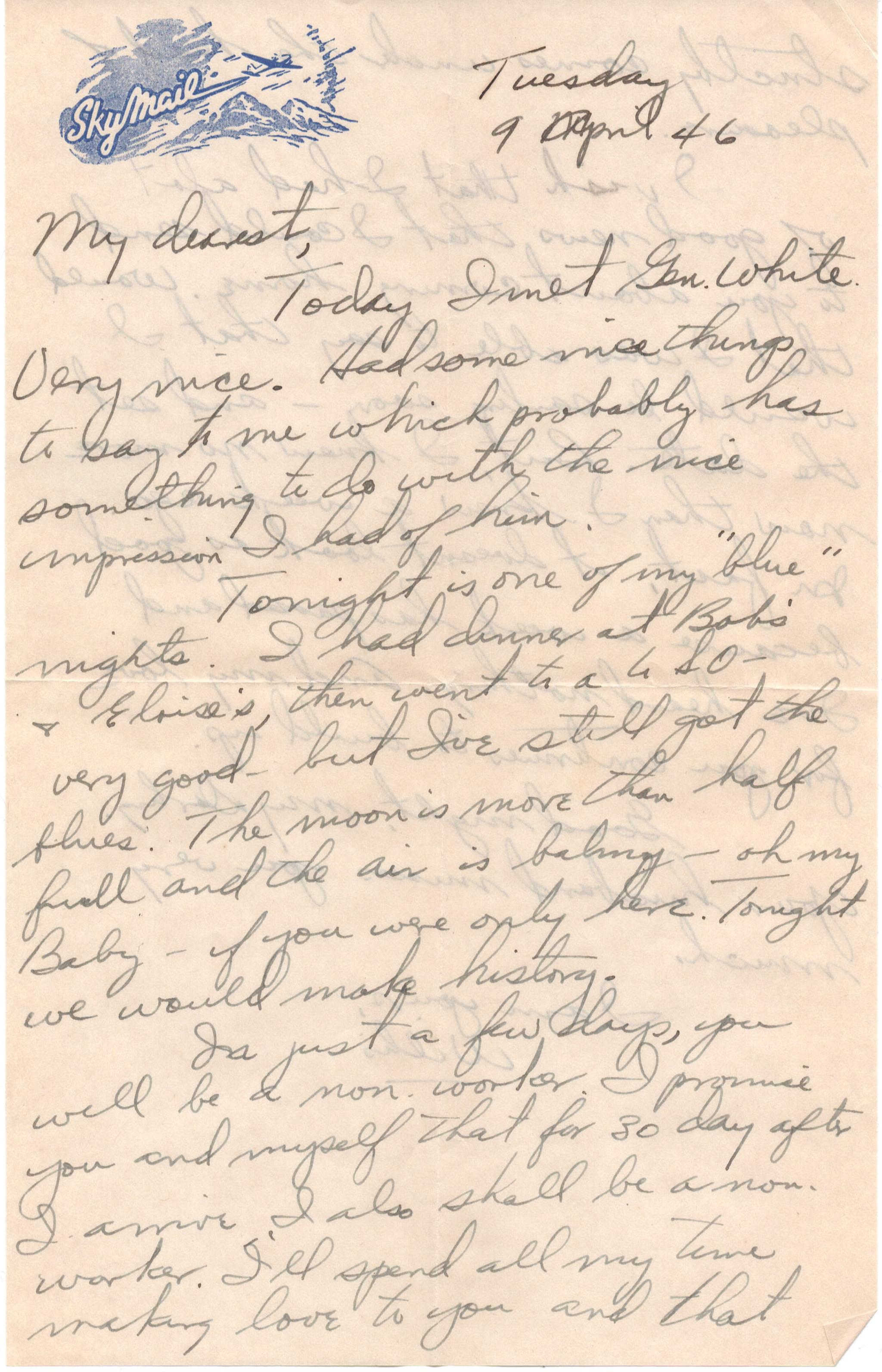 April 9, 1946: Front of letter