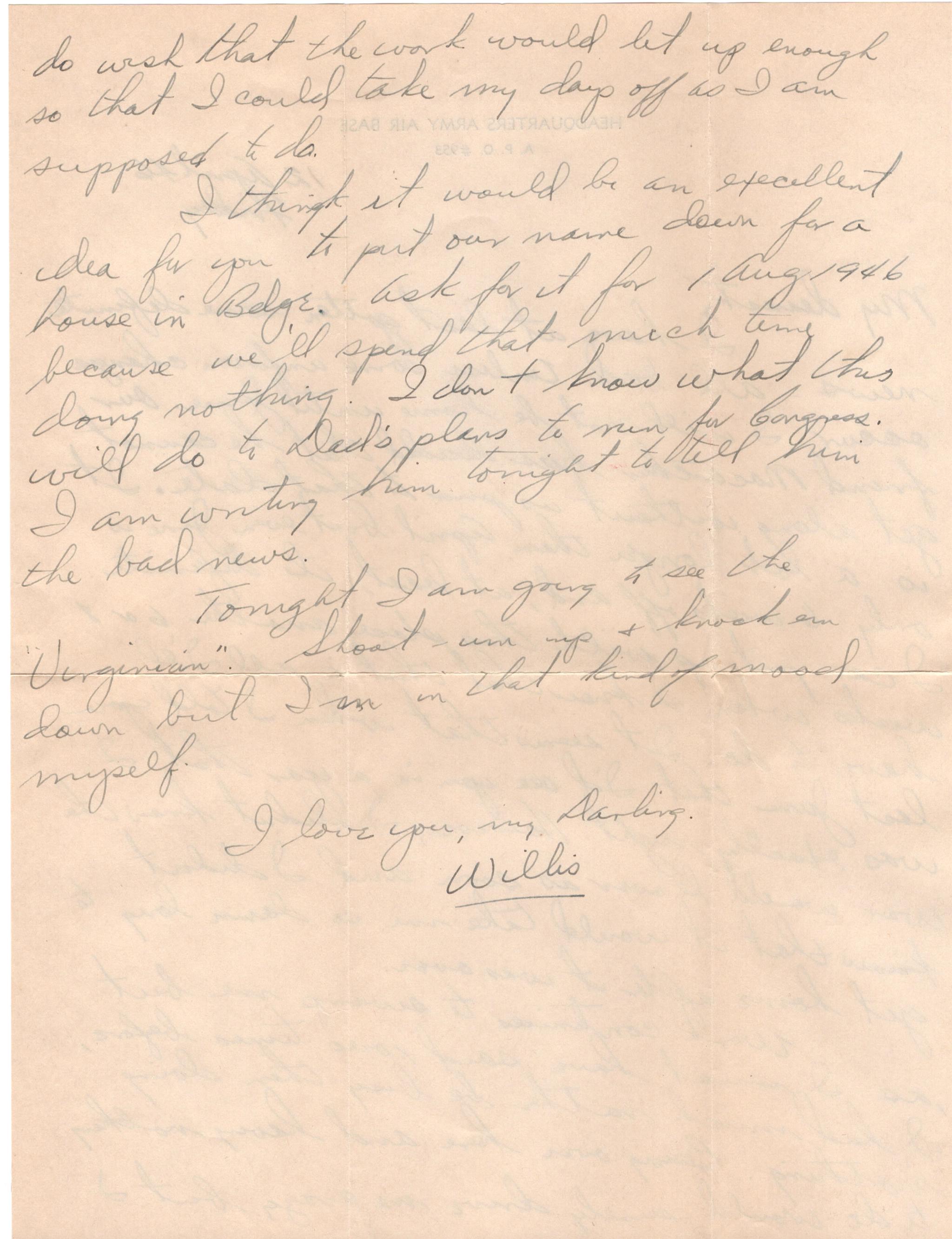 April 12, 1946: Back of letter