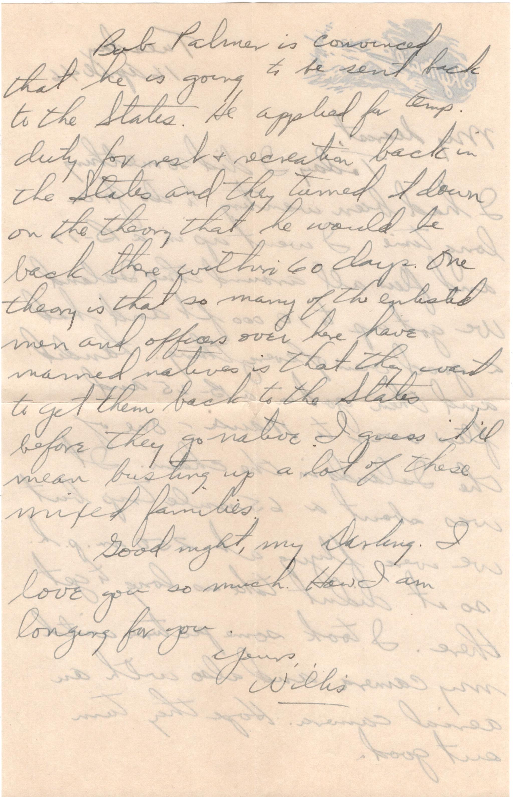 April 16, 1946: Back of letter