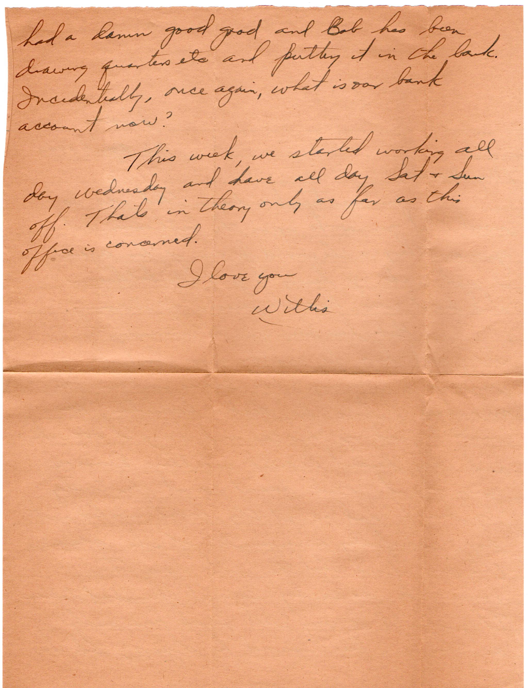 April 26, 1946: Back of letter