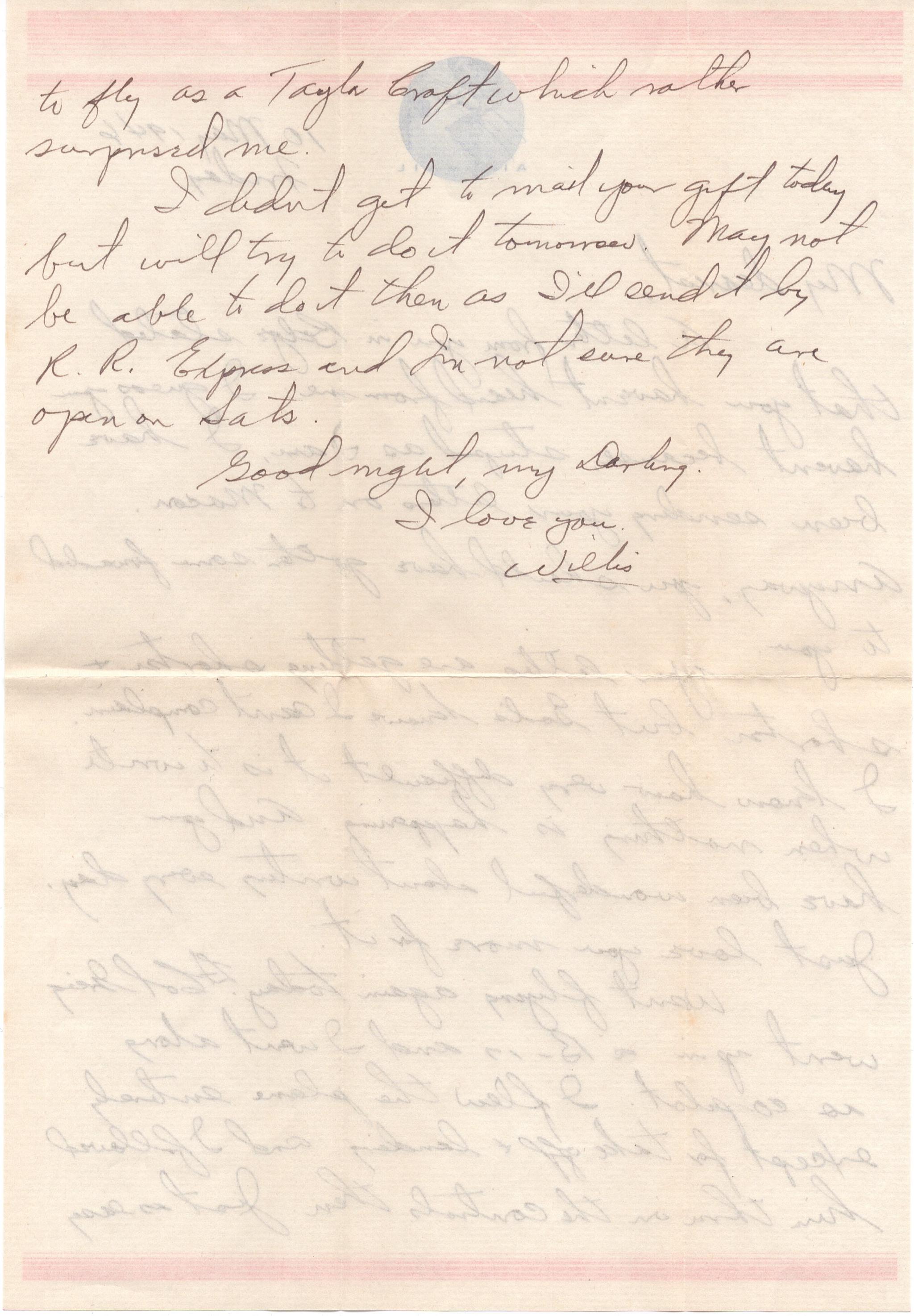 May 10, 1946: Back of letter