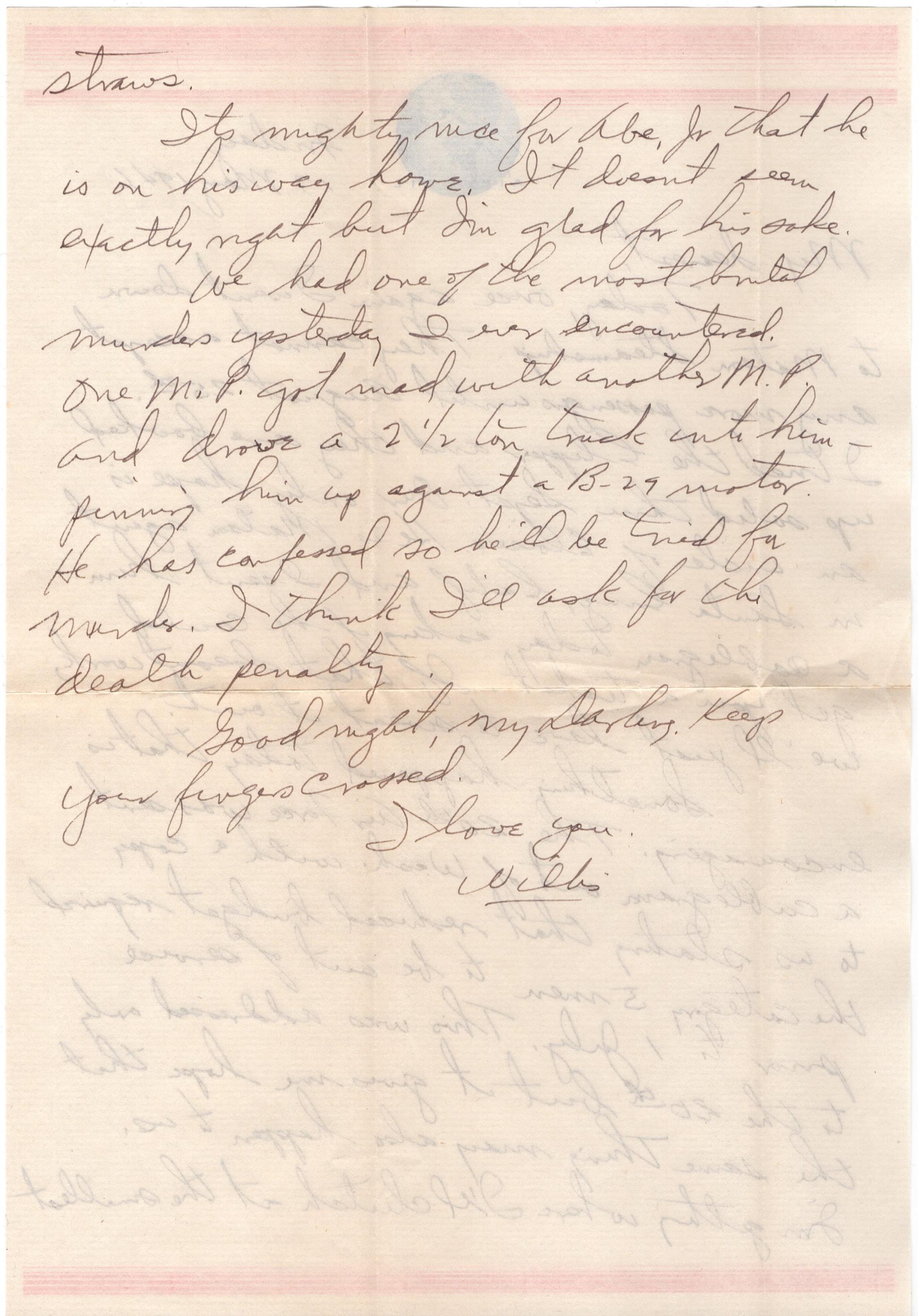 May 17, 1946: Back of letter