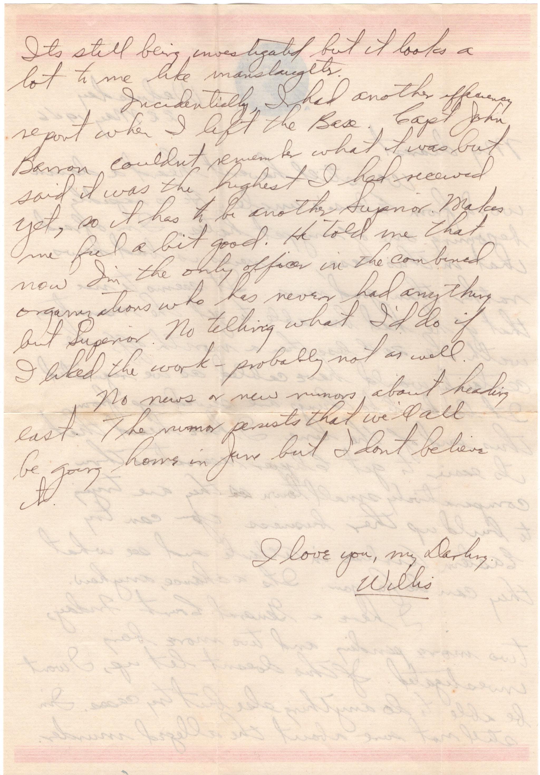 May 22, 1946: Back of letter