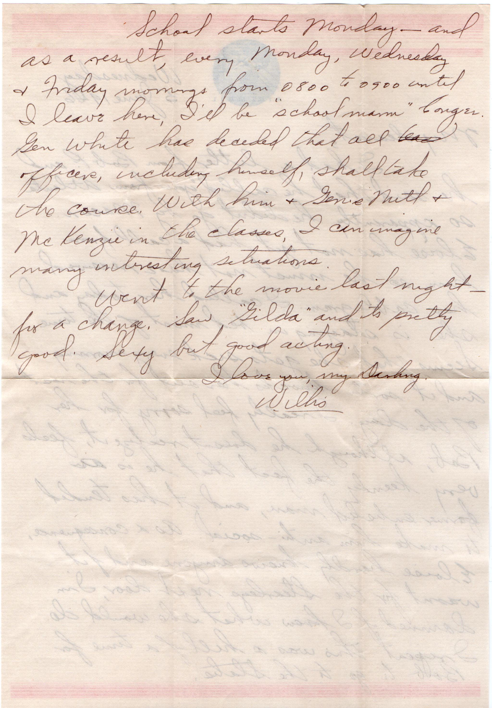 June 5, 1946: Back of letter