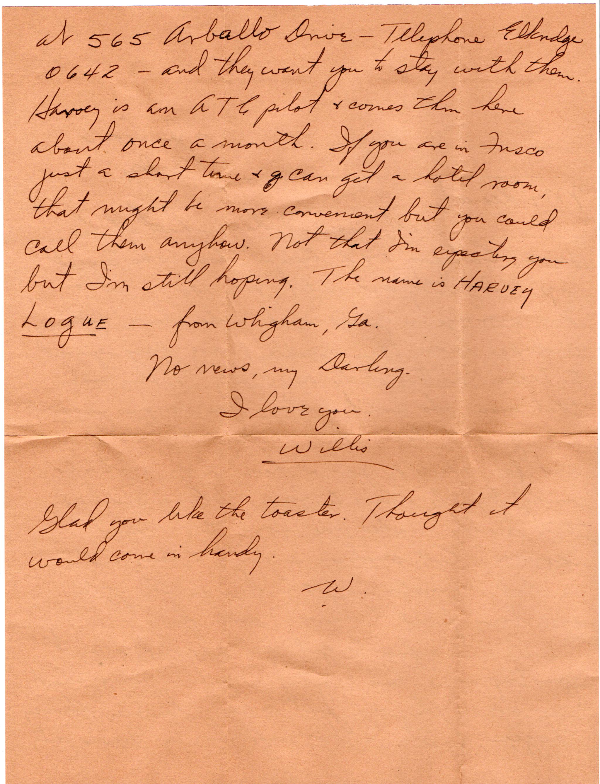 June 7, 1946: Back of letter