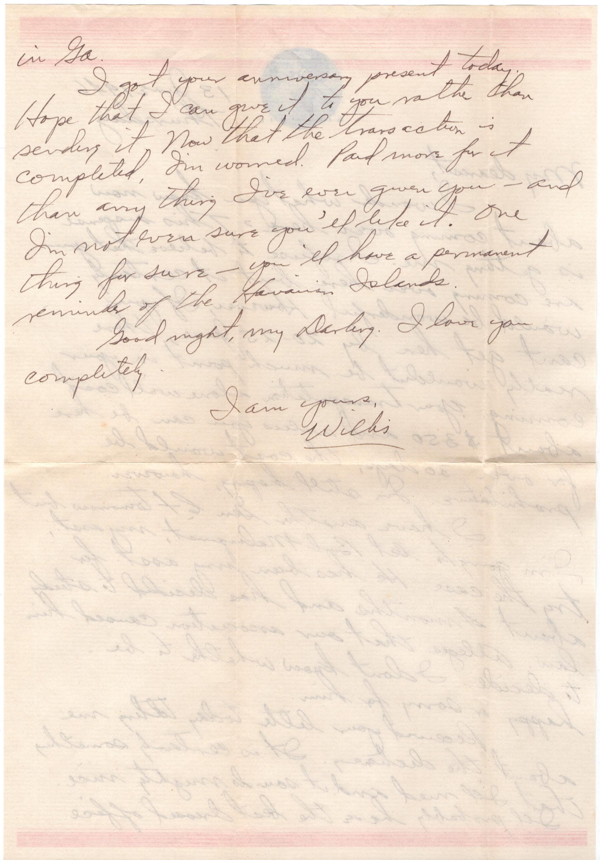 June 13, 1946: Back of letter