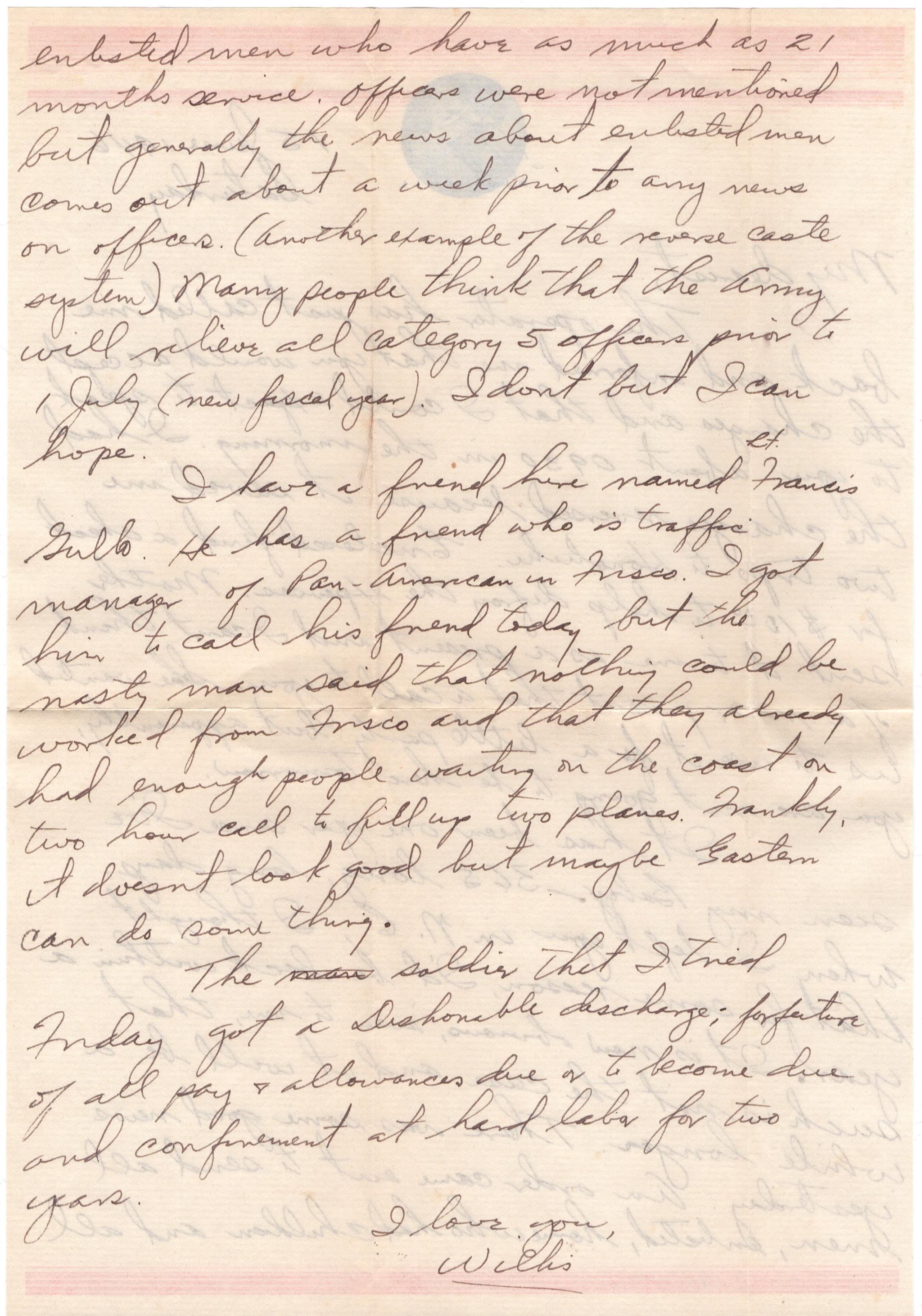 June 15, 1946: Back of letter