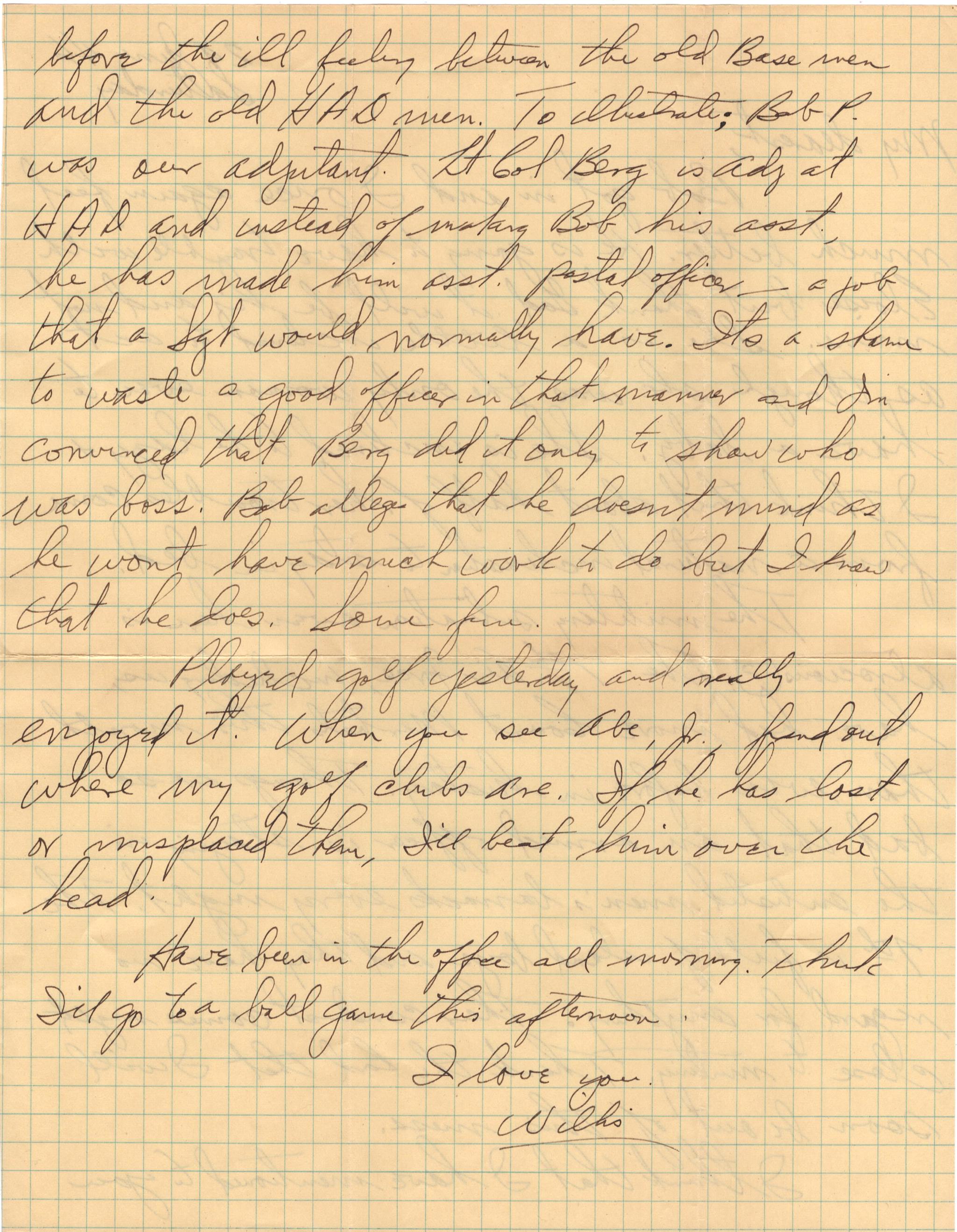 June 29, 1946: Back of letter