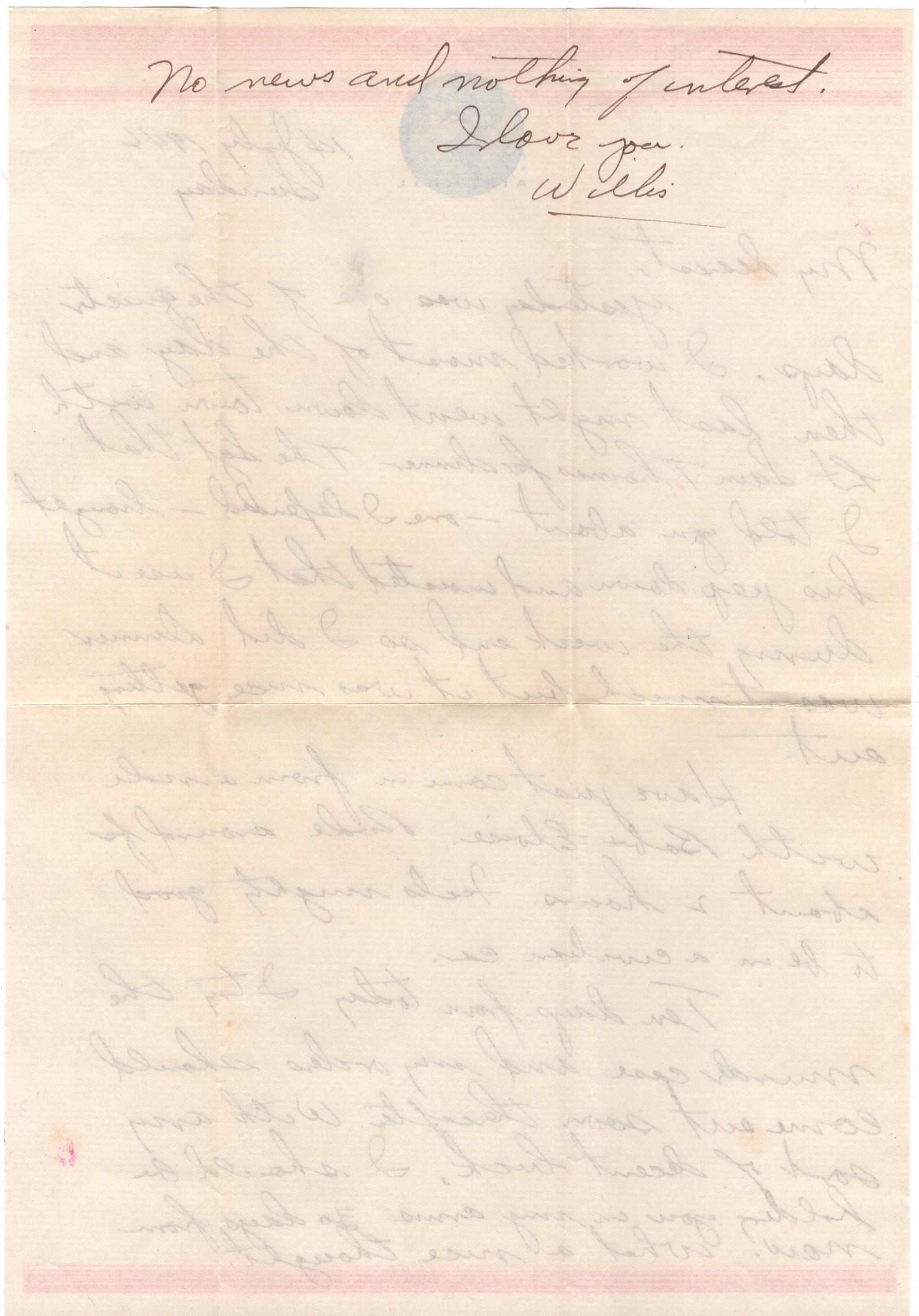 July 14, 1946: Back of letter