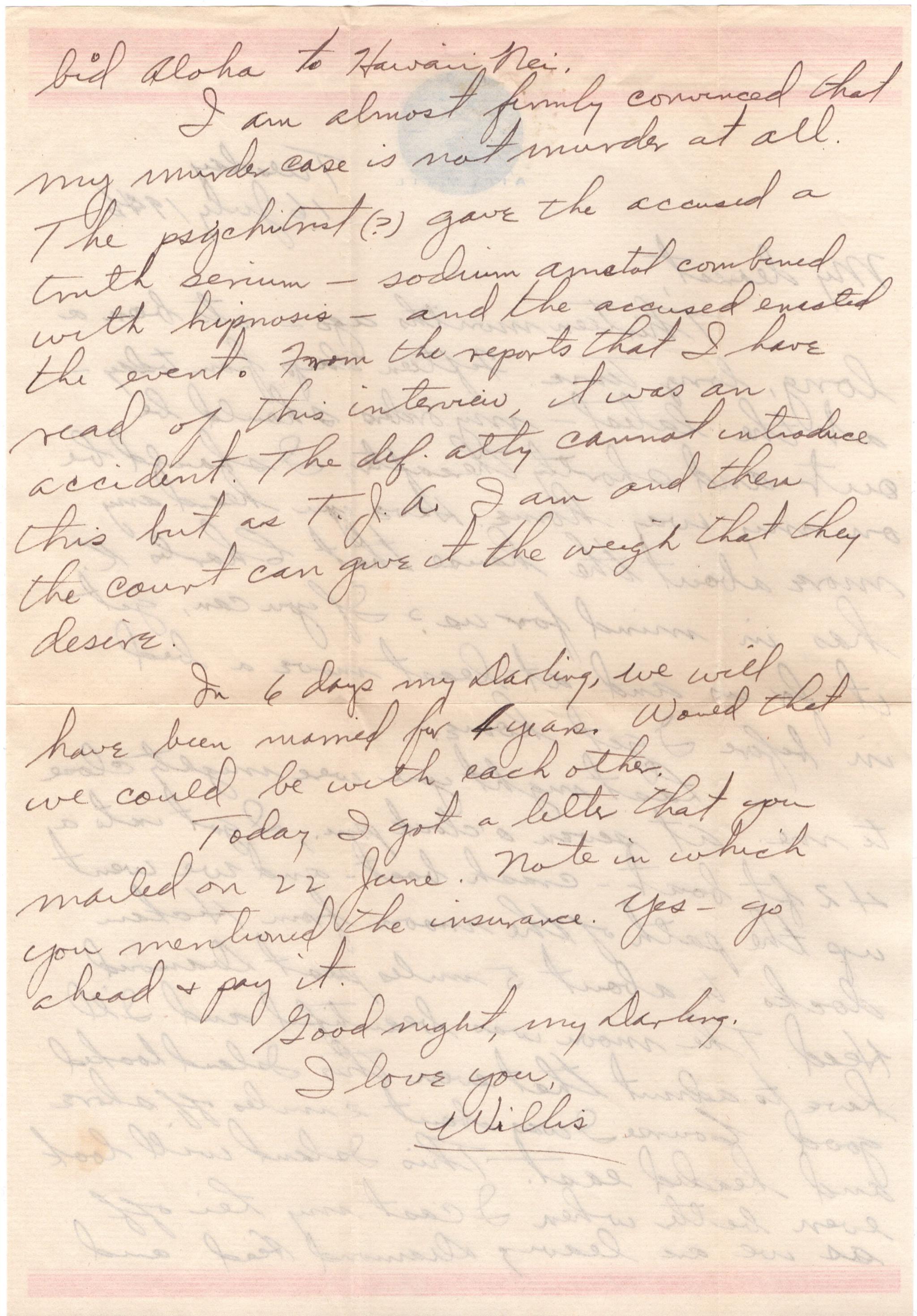 July 16, 1946: Back of letter