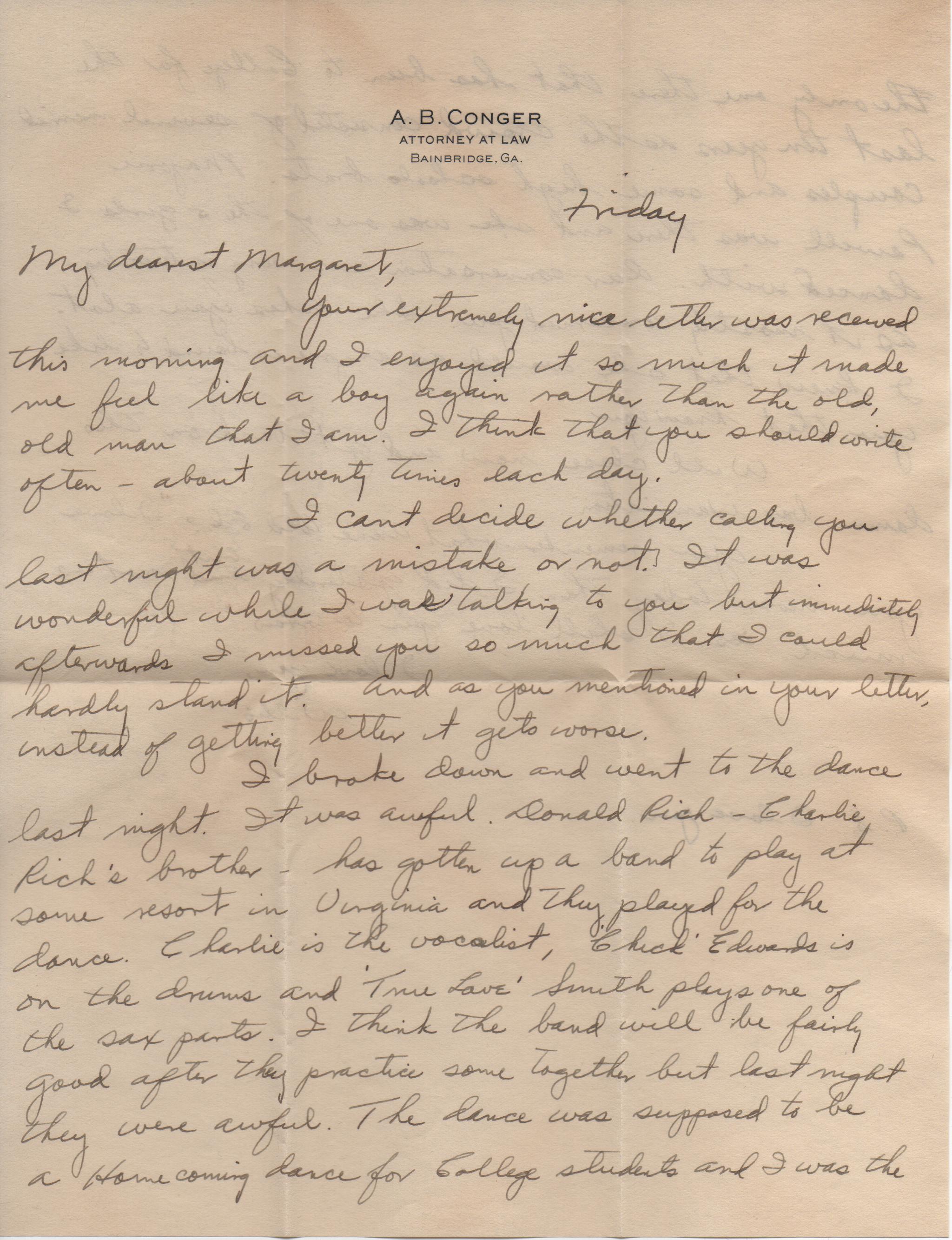 September 5, 2020: Front of letter