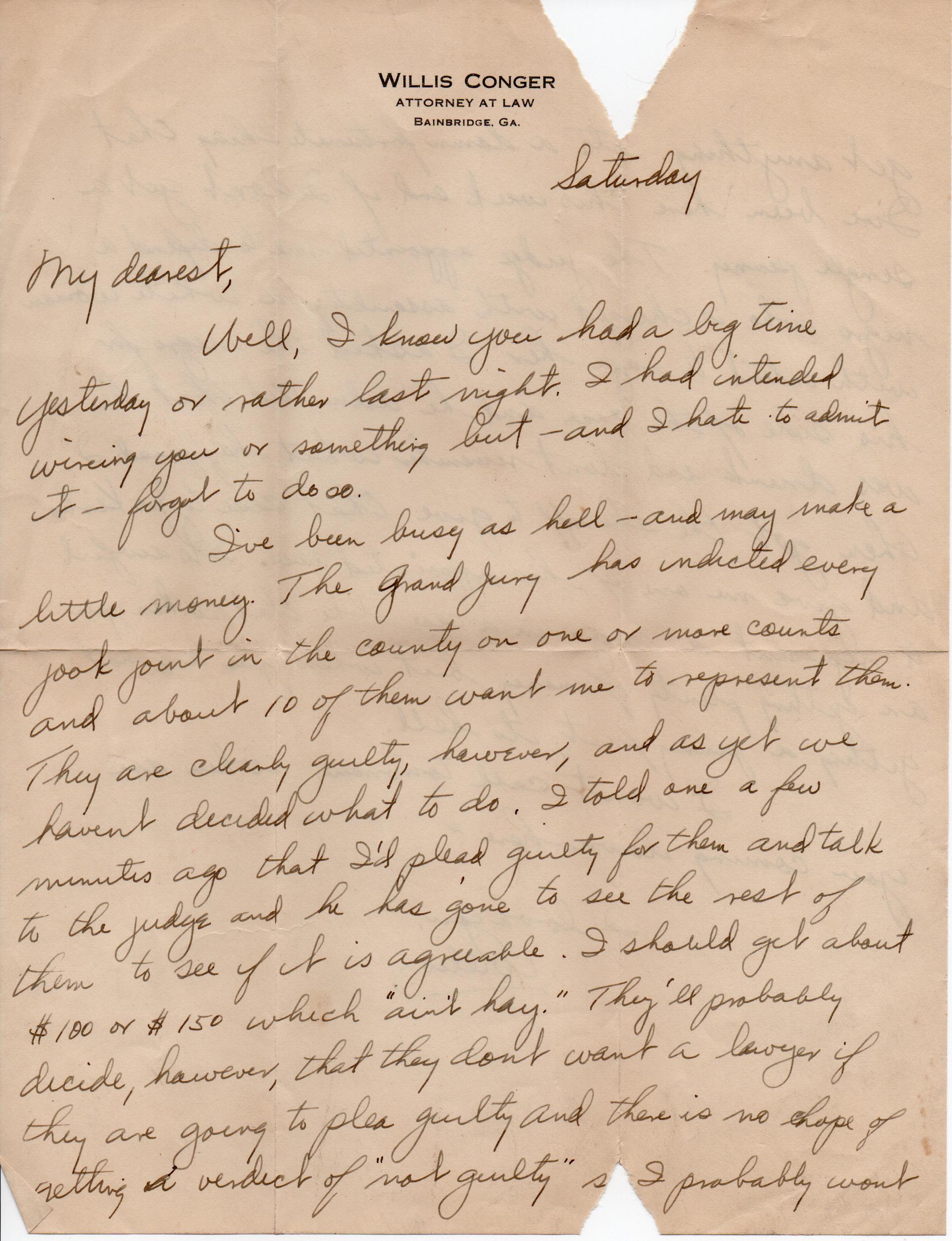 September 5, 2020: Front of letter