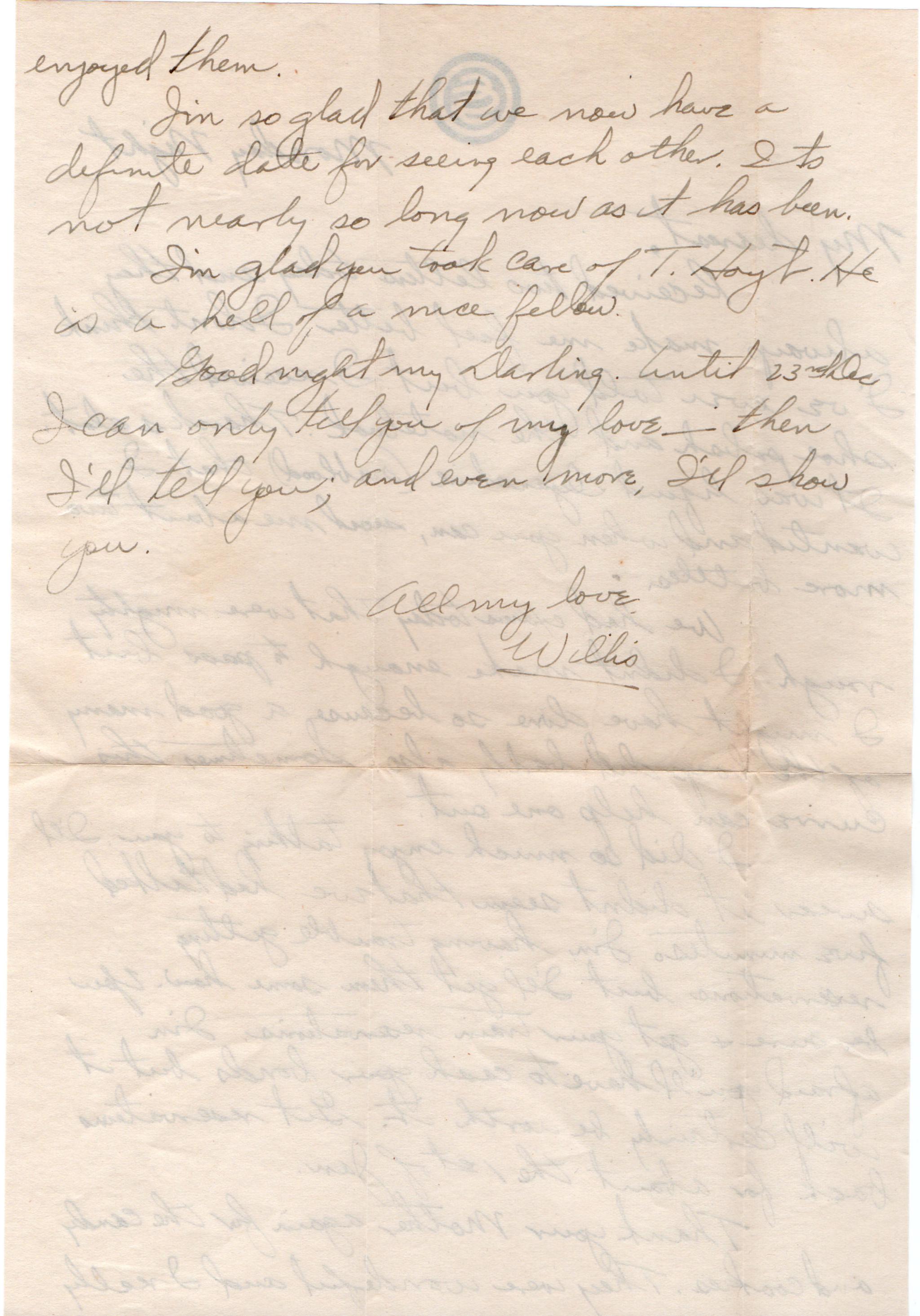 September 5, 2020: Back of letter