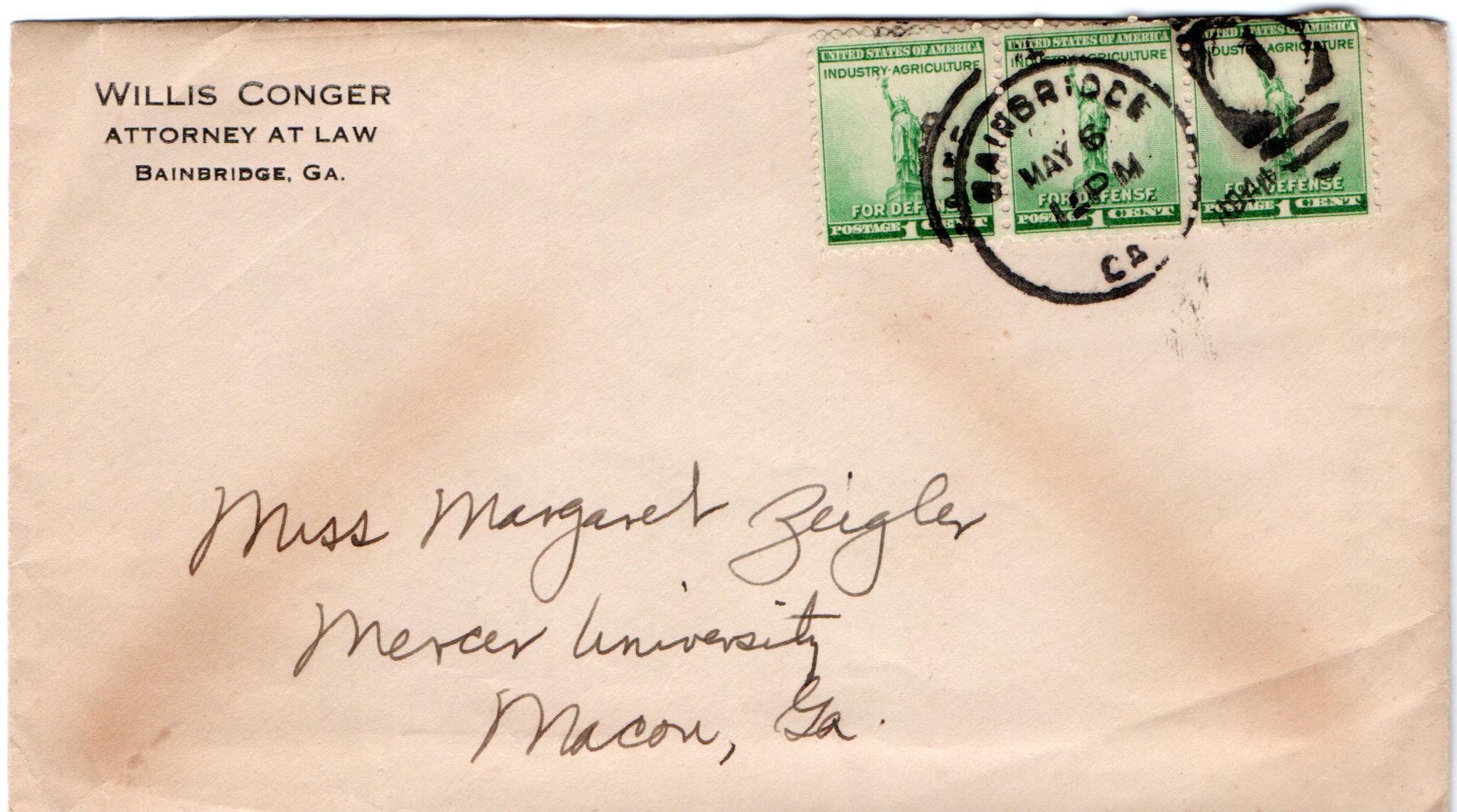 September 5, 2020: Front of envelope